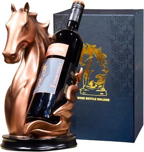Porte-bouteille de vin moderne en aluminium doré, vintage, écologique, à motif floral, capacité de 3 L, support décoratif pour table de fête - Product Image 3