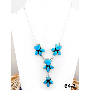 Collier artisanal sud-ouest en argent sterling et perles blanches avec pendentif cœur et ancre, chaînes classiques pour cadeau - Product Image 1