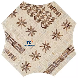 Belle harmonie de motif exotique et de motif Accent parfait ou environnement éclectique tabouret en nacre pour décor de livraison - Product Image 2