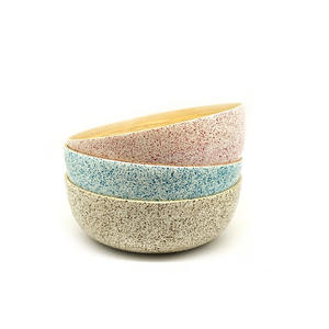 Bol de service rond en bambou de haute qualité Vaisselle en gros Bol Couleurs Assiette OEM Emballage personnalisé du Vietnam Fait à la main HNH - Product Image 6