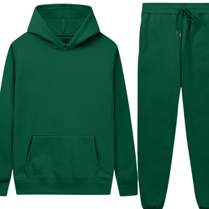 Conjunto Deportivo de Sudadera con Capucha Verde Bosque y Pantalones Jogger para Hombre y Mujer, Ropa Deportiva Casual de Invierno, Venta al Por Mayor de Fábrica, Logotipo Personalizado OEM - Product Image 6