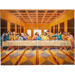 Mural de azulejo de cerámica afroamericano Jesucristo de la Última Cena negra Backsplash Murales de pared Categoría de producto - Product Image 1