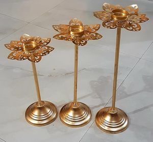 Portavelas de Metal de diseñador, portavelas de hierro Vintage para mesa de boda, decoración romántica para el hogar - Product Image 1