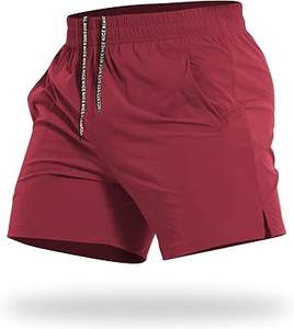 Pantalones cortos de gimnasio informales para hombre, 100% algodón, transpirables, de secado rápido, para deportes, correr, entrenamiento, pantalones cortos con bolsillos, patrón sólido, venta al por mayor - Product Image 5