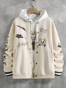 OEM de fábrica al por mayor de encargo de los hombres con cremallera Sudadera con capucha más nueva promocional de invierno japonés sudaderas con capucha en blanco con la impresión digital - Product Image 2