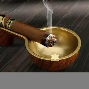 Wooden & Metal Smokeless <b>Ashtray</b> for Hotel Home Tableware Decor - Product Image 2