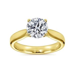 1tcw Lab Grown Round Cut Diamond Anillo de compromiso 18K Oro sólido Anillo de regalo de lujo de moda para mujeres Certificado IGI - Product Image 4