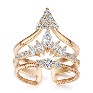 14K <b>Solid</b> Gold Plated Diamond Ring High Quality Solitaire Lab Grown Marquise Cut Diamond Wedding Ring for Women IGI Certified - Product Image 1