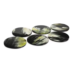 Posavasos moderno de piedra de cuerno de búfalo, vajilla, diseño de hueso y Cuerno, posavasos, artesanías de media luna - Product Image 2