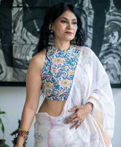 Saree en soie pure Bandhej Vêtements de fête de style indien de fabrication indienne Vêtements traditionnels indiens et pakistanais - Product Image 3