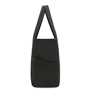 Sac fourre-tout à fermeture éclair personnalisable unisexe avec doublure en polyester noir et logo à motif d'oreiller pour le shopping et le camping - Product Image 4