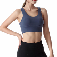 Soutien-gorge de sport Yoga Fitness Course à pied Gym Grande taille Léger Anti-bactérien Sans couture Coton biologique Respirant Écologique