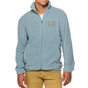 100% Polyester Exclusive Full Zip up <b>Stand</b> Collar Men's Polar Fleece Jackets From Bangladeshi Manufacturer With Customized Logo - Product Image 3