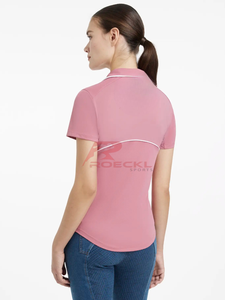 Top de equitación de diseño Premium para mujer, venta al por mayor, control de humedad de punto sin costuras, entrenamiento ecuestre de movimiento flexible de secado rápido - Product Image 2