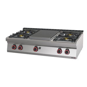 120 Solid Top Gas Stove with 4 Burners for <b>Ranges</b> - Product Image 1