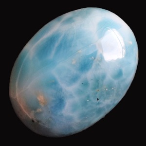 Cabujón de Larimar del Mar Caribe Natural, forma ovalada, tamaño 3-21 MM, piedra de Stefilia pulida lisa de República Dominicana - Product Image 2