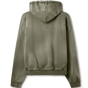 Sudaderas con capucha Streetwear Hip Hop Acid Wash Sudadera con capucha Sun Faded Oversized Rhinestone Print Pullover Black Men Hoodies - Product Image 2