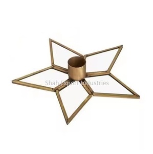 Candelabros de luz de té en forma de luna al por mayor hechos a mano con metal y vidrio para Decoración de mesa para el hogar y la boda - Product Image 6