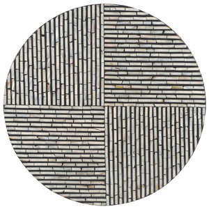 Table basse ronde moderne en nacre, mosaïque artisanale, éco-responsable, pour projets hôteliers et de complexes de villégiature, vente en gros - Product Image 5