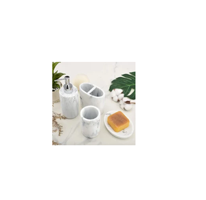 Accessoire de salle de bain en marbre au design moderne 4 pièces ensemble de bain et taille personnalisée prix bon marché et produit Offre Spéciale - Product Image 1