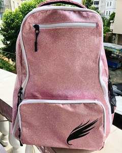 Mochila de Porristas Antirrobo con RFID y GPS para Chicas, Bolsa de Viaje Impermeable con Purpurina y Panel Solar de Lino para Estudiantes y Equipos de Animación - Product Image 1