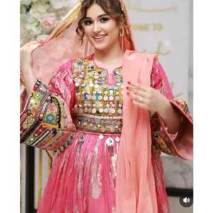 Afghan Kuchi Tribal Women Dresses 100% High Quality Fabric Women's <b>Wedding</b> Bridal Dress Lace Decoration Afghani Women's Clothing - Product Image 3