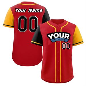 Jersey bisbol Cheer tombol cetak Digital bordir Logo kustom <span class=keywords><strong>2</strong></span> sisi warna kustom jahit Amerika 100% poliester - Product Image 4