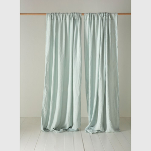 Lin rose lin tissé à la main beaux rideaux salon fenêtre décoration look royal oeillet occultant - Product Image 3