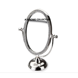 Metal de aluminio con base de mármol forma redonda espejo de mesa chapado en oro superventas acento decorativo para el hogar - Product Image 2