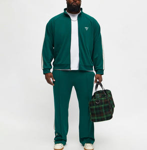 Conjunto Deportivo con Cremallera y Rayas, Logotipo y Diseños Personalizados para Hombre / Precio al por Mayor, Servicio OEM, Mangas Largas, Ropa Casual, Corte Holgado - Product Image 1