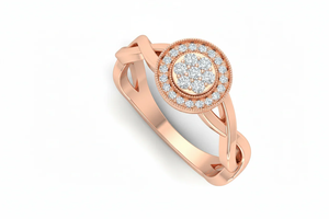 แหวนเพชรทองคำคุณภาพสูงสำหรับผู้หญิง เหมาะสำหรับงานแต่งงาน ของขวัญวันครบรอบ สวมใส่ได้ทุกวัน ดูสง่างาม - Product Image 4