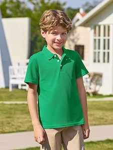 Polo pour enfants garçons de couleur unie 100% coton pour enfants T-shirt à manches courtes pour enfants Vente en gros OEM - Product Image 3