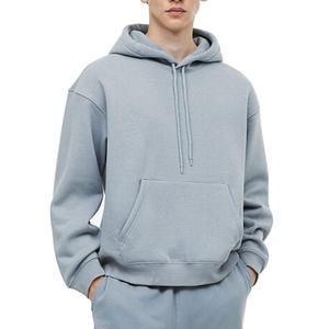 Sweat-shirt en molleton à capuche Hip-Hop unisexe à la demande des clients en gros en coton de marque privée Couples amples hiver teints en couleur unie - Product Image 1