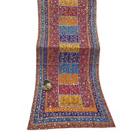 Châles en soie imprimés faits main de luxe indiens et pakistanais, avec broderie lourde et travail miroir, ensembles de foulards longs pour femmes, mode hiver