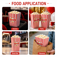 Boîtes à Popcorn Personnalisées avec Logo Imprimé, Emballage Écologique pour Snacks, Idéales pour Cinéma et Fêtes, Bac à Popcorn en Carton de Qualité Alimentaire
