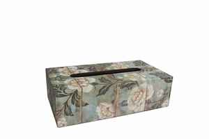 Meena Work Caja de pañuelos de resina Soporte de madera decorativo estilo amor para uso en baño y tocador - Product Image 3