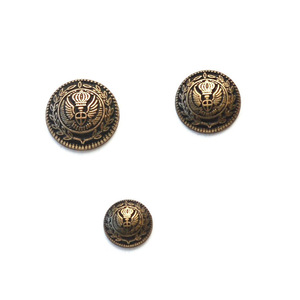 Boutons décoratifs en bronze ou en alliage de zinc pour vêtements de cérémonie, boutons à tige pour uniformes, avec couleur et taille personnalisées, lavables - Product Image 6