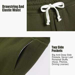 กางเกงขาสั้นผ้าฝ้ายขนแกะ100% สไตล์ลำลองสำหรับผู้ชายกางเกงขาสั้นแฟชั่นใหม่สำหรับเล่นกีฬาวิ่งออกกำลังกายพิมพ์ลายหน้าจอตามต้องการ - Product Image 4