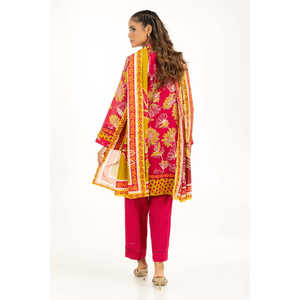 ชุดลำลองฤดูร้อนพิมพ์ลายผ้าลอนสีแดงสำหรับผู้หญิง - Product Image 2