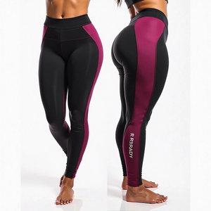 Mallas de compresión y ajuste seco de cintura alta para mujer, pantalones de entrenamiento para correr, gimnasio, compresión para mujer, Fitness, ropa sólida - Product Image 1
