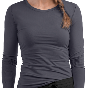 Wholesale Custom Made OEM Summer Women's Spandex Canvas Hospital Scrubs <b>Undershirt</b> with Customized Colors Logo <b>Long</b> <b>Sleeve</b> - Product Image 3