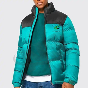 Chaqueta acolchada con estilo para hombre, OEM chaqueta de invierno, bombardero acolchado de gran tamaño hecho a medida con logotipo, ropa de tela de lona de alta calidad - Product Image 3