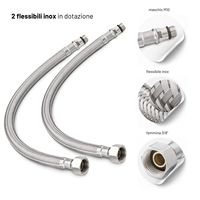 Robinet de lavabo monocommande en laiton M RUBINETTERIA avec cartouche de 25 mm et raccord de vidage 1,1/4 - Série Age - Lot de 1 Modèle 2300773_1_1