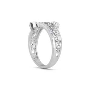 Anillo Art Deco de estilo vintage en oro rosa con diamantes brillantes de laboratorio diseñados para mujeres que valoran la belleza atemporal - Product Image 3