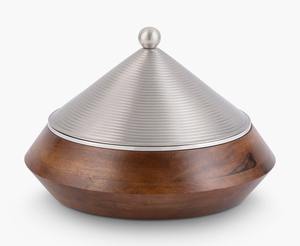 หม้ออุ่นอาหารทำจากสเตนเลสฐานไม้สำหรับทำอาหารสไตล์อาหรับ - Product Image 6