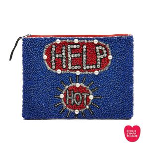 Bolsa de cuentas de vaquero de alta calidad, Mini monedero de Color azul, rojo y blanco, cierre de cremallera, accesorio de moda occidental hecho a mano - Product Image 5