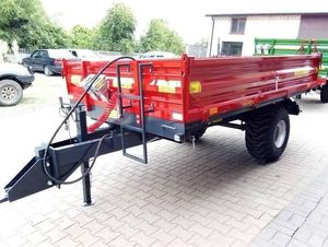 Remorque agricole basculante hydraulique à 4 roues pour tracteur, capacité de charge 2-5 tonnes, garantie 2 ans, haute qualité, charge personnalisable, haute capacité - Product Image 1
