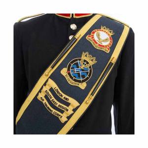 Uniformes de Desfile de Algodón Azul, Azul Oscuro y Azul Cielo, Personalizados al por Mayor, con Banda Ajustable, Estilo de Hombro para Servicio al Aire Libre - Product Image 1