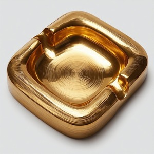 Cenicero de Metal Pesado para Cigarros con Acabado Pulido, Forma Clásica Ecológica para Decoración de Oficina y Sala de Fumadores de Lujo - Product Image 1