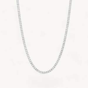 Chaîne de tennis en diamant taillé princesse de 4.50mm pour femme - Product Image 1